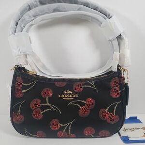 NWT Coach Teri Shoulder Bag With Cherry Print